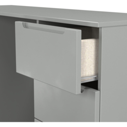 Crowndale Milan 6 Drawer Dusk Grey Kneehole Desk Ready Assembled - Size: 80 x 125 x 39cm - Wilko - thumbnail 7