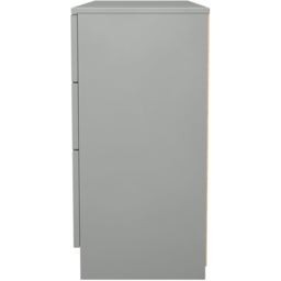 Crowndale Milan 6 Drawer Dusk Grey Kneehole Desk Ready Assembled - Size: 80 x 125 x 39cm - Wilko - thumbnail 4