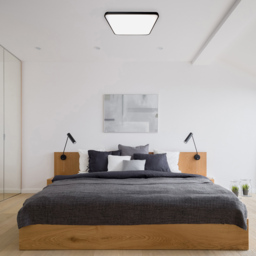 Milagro Fabio Black Ceiling Lamp 37cm 230V - Size: 37 x 37 x 6cm - Wilko - thumbnail 4
