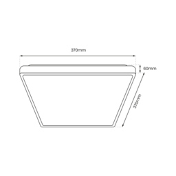 Milagro Fabio Black Ceiling Lamp 37cm 230V - Size: 37 x 37 x 6cm - Wilko - thumbnail 5