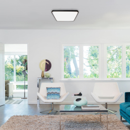 Milagro Fabio Black Ceiling Lamp 37cm 230V - Size: 37 x 37 x 6cm - Wilko - thumbnail 3