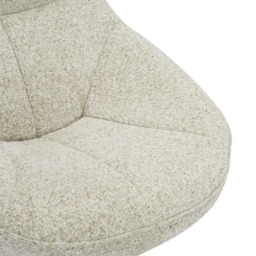 Serene Natural Swivel Lounge Chair and Footstool Set - Size: Single - Shankar - Wilko - thumbnail 7