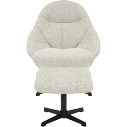 Serene Natural Swivel Lounge Chair and Footstool Set - Size: Single - Shankar - Wilko - thumbnail 4
