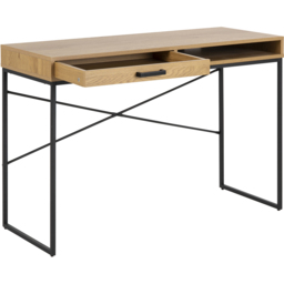 Florence Seaford Single Drawer Single Shelf Office Desk Oak - Brown - Furniture To Go - Wilko - thumbnail 5