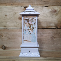 Samuel Alexander White Snowman Scene Water Spinner Lantern Christmas Decoration 31cm - Size: 31 x 15 x 15cm - Brown - Wilko - thumbnail 7