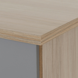 Seconique Nevada 3 Drawer Grey Gloss and Light Oak Veneer Chest of Drawers - Wilko - thumbnail 7