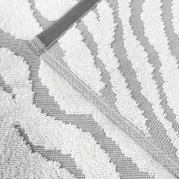 Allure Bath Fashions Grey Zebra Print Sculpted Hand Towel - Size: 50 x 90cm - Wilko - thumbnail 5