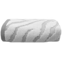 Allure Bath Fashions Grey Zebra Print Sculpted Hand Towel - Size: 50 x 90cm - Wilko
