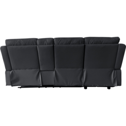 DS Living Sorento 3 Seater Black Leather Left Hand Chaise Corner Recliner Sofa - Wilko - thumbnail 7