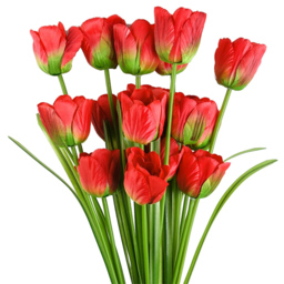 Leaf Tulip Red Single Stem Artificial Flower 6 Pack - Size: 80 x 10 x 10cm - Wilko - thumbnail 4