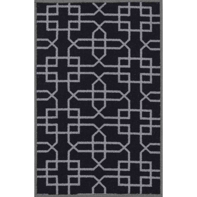 Desire Rugs Havana Black Cubed Trellis Anti Slip Door Mat 60 x 40cm - Size: 40 x 60cm - Wilko - image 1