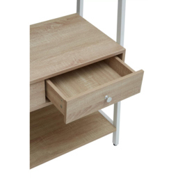 Premier Housewares Bradbury 3 Shelf 2 Drawer Natural Oak Bookshelf - Cream - Interiors by Premier - Wilko - thumbnail 7