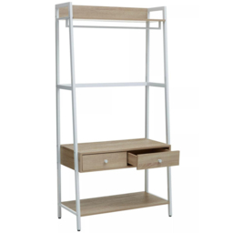 Premier Housewares Bradbury 3 Shelf 2 Drawer Natural Oak Bookshelf - Cream - Interiors by Premier - Wilko - thumbnail 5