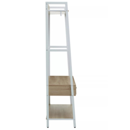 Premier Housewares Bradbury 3 Shelf 2 Drawer Natural Oak Bookshelf - Cream - Interiors by Premier - Wilko - thumbnail 4