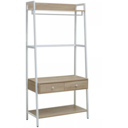 Premier Housewares Bradbury 3 Shelf 2 Drawer Natural Oak Bookshelf - Cream - Interiors by Premier - Wilko - thumbnail 3