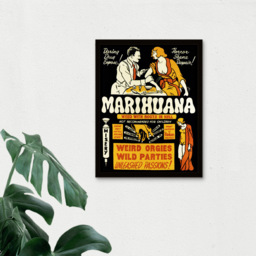 Wee Blue Coo Political Anti Drug Abuse Prohibition Framed Wall Art Print 30 x 41cm - Size: 43.3 x 33.3 x 1.5cm - Black - Wilko - thumbnail 4