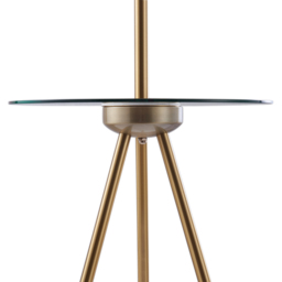 Teamson Home Myra Black Tripod Floor Lamp with USB Port and Glass Table - Size: 158.8 x 40.0 x 40.0cm - White - Wilko - thumbnail 5