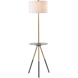 Teamson Home Myra Black Tripod Floor Lamp with USB Port and Glass Table - Size: 158.8 x 40.0 x 40.0cm - White - Wilko - thumbnail 4