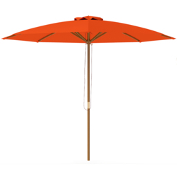 Outsunny Orange Rope Pulley Mechanism Wooden Garden Parasol 3m - Size: 250 x 300 x 300cm - Wilko - thumbnail 1