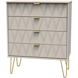 Crowndale Diamond 4 Drawer Kashmir Matt Chest of Drawers Ready Assembled - Wilko - thumbnail 5