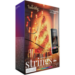 Twinkly 200 RGB Christmas Candle Shaped LED Smart Green Cable USB String Light 12m - Size: 12 x 5.6 x 18cm - n/a - Wilko - thumbnail 3