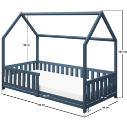 Flair Explorer Single Navy Play House Bed Frame with Rails - Blue - Wilko - thumbnail 7
