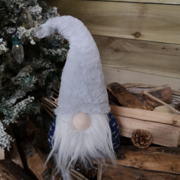 Samuel Alexander Blue and Grey Light Up Christmas Sitting Gonk with Hat - Size: 35 x 16 x 12cm - Wilko - thumbnail 7