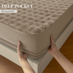 Sweet Dreams Alpine Single Beige Faux Fur Fitted Sheet - Wilko - thumbnail 6