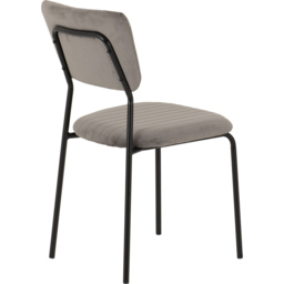 Seconique Sheldon Set of 4 Grey Velvet Fabric Dining Chair - Wilko - thumbnail 7