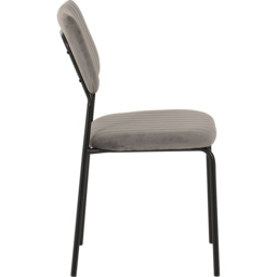 Seconique Sheldon Set of 4 Grey Velvet Fabric Dining Chair - Wilko - thumbnail 6