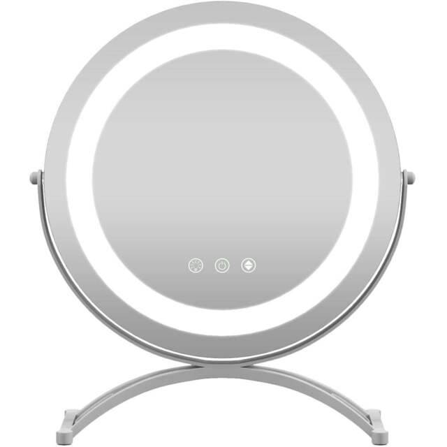 Costway White LED Smart Touch Makeup Vanity Mirror 30cm - Wilko - image 1