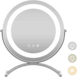 Costway White LED Smart Touch Makeup Vanity Mirror 30cm - Wilko - thumbnail 4