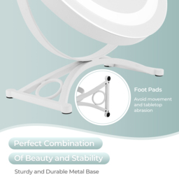 Costway White LED Smart Touch Makeup Vanity Mirror 30cm - Wilko - thumbnail 7