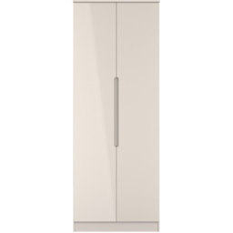 Crowndale Milan 2 Door Kashmir Gloss and Kashmir Tall Wardrobe Ready Assembled - Kashmir Gloss & Kashmir - Wilko - thumbnail 4