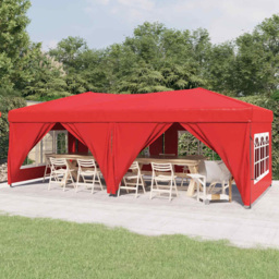 vidaXL 3 x 6m Red Foldable Party Tent with Sidewalls - Wilko