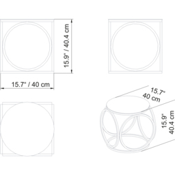 Decorotika Mimo Gold Metal and Glass Coffee Table - Size: 40 x 40 x 40cm - Wilko - thumbnail 7