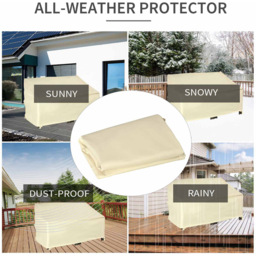 Outsunny Cream Waterproof 2 Seater Protection Cover 140 x 84 x 94cm - Wilko - thumbnail 5