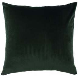 furn. Aurora Emerald Green Ribbed Velvet Cushion - Size: 45 x 45cm - Wilko - thumbnail 1