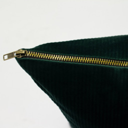 furn. Aurora Emerald Green Ribbed Velvet Cushion - Size: 45 x 45cm - Wilko - thumbnail 5