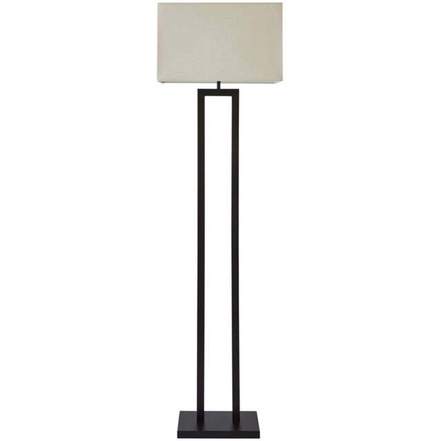 ValueLights Gloria Lamp Shade Black Double Stem Metal LED Floor Lamp - Size: 150.5 x 43 x 25cm - Wilko - image 1