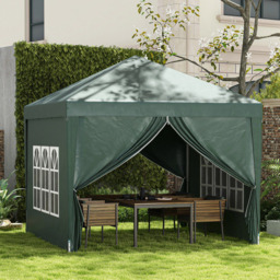 Outsunny 3 x 3m Green Party Canopy Tent with Carry Bag - Wilko - thumbnail 1