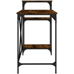 vidaXL 3 Shelf Desk Smoked Oak - Size: 90 x 135 x 50cm - Brown - Wilko - thumbnail 6