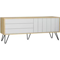 Decortie Picadilly 2 Door Oak and White TV Unit - Size: 57.0  x 139.0  x 36.0 cm - Wilko - thumbnail 3
