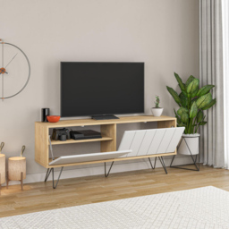 Decortie Picadilly 2 Door Oak and White TV Unit - Size: 57.0  x 139.0  x 36.0 cm - Wilko - thumbnail 5