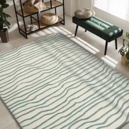 Esselle Home Aura Dune Natural and Green Rug 120 x 170cm - Wilko - thumbnail 3