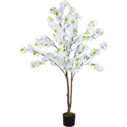 Living and Home Cherry Blossom Artificial Tree Decoration 165cm - Size: 165 x 98 x 98cm - White - Wilko