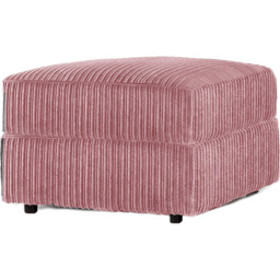 Luxor Pink Jumbo Cord Footstool - Size: 45 x 55 x 55cm - Wilko - thumbnail 4