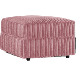 Luxor Pink Jumbo Cord Footstool - Size: 45 x 55 x 55cm - Wilko - thumbnail 3