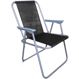 Samuel Alexander Set of 6 Grey and Black Foldable Garden Chair - Size: 1 Seater - Wilko - thumbnail 3