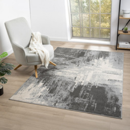 Desire Rugs Obsidian Grey Craft Abstract Rug 200 x 290cm - Size: 290 x 200 x 0.8cm - Wilko - thumbnail 3